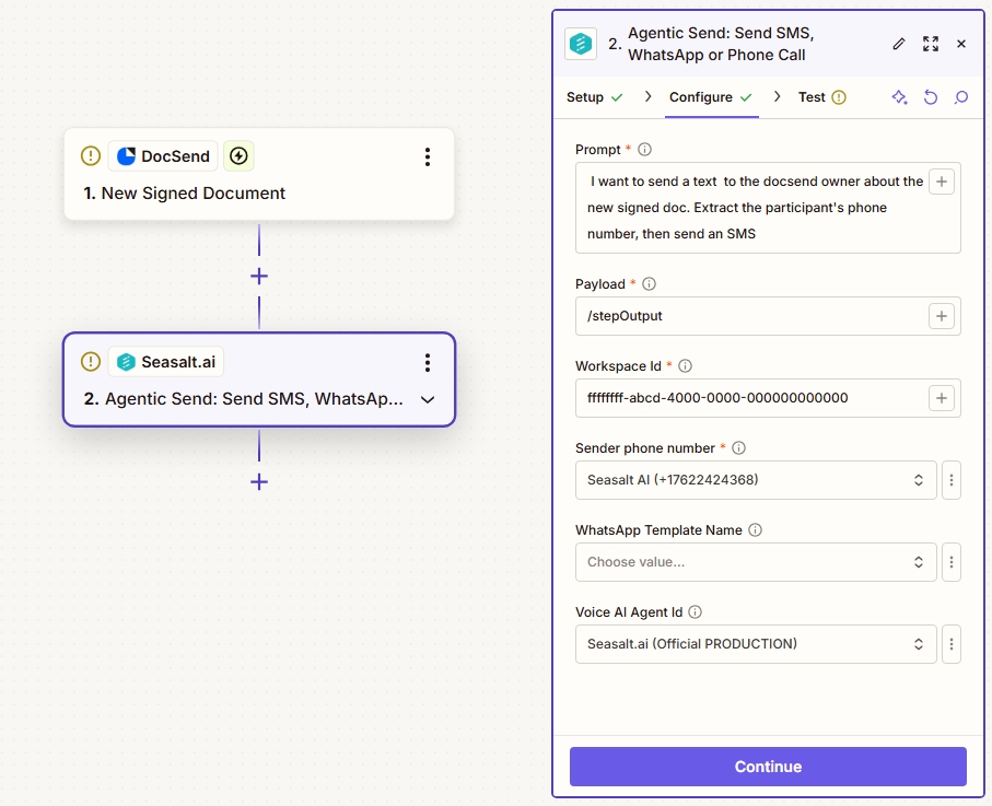 Agentic Send Interface